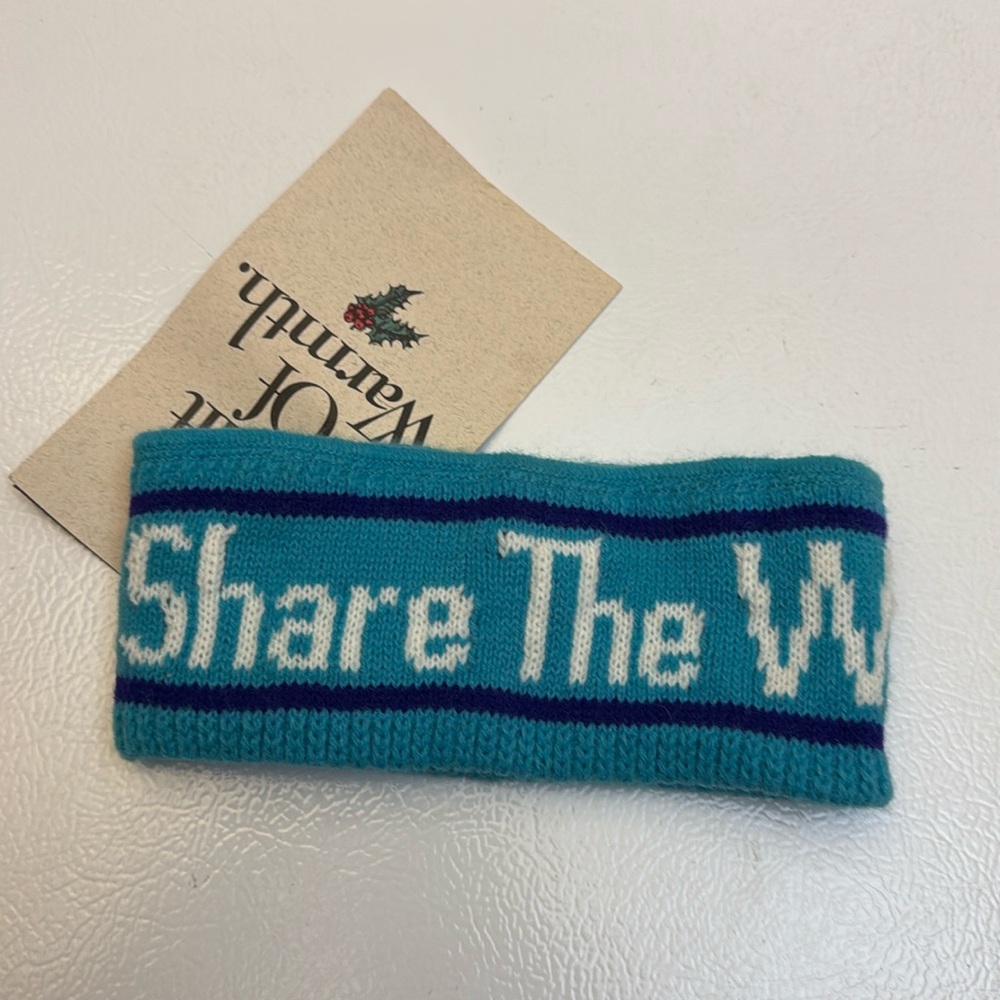 Vintage 1990s Charlotte Hornets Duke Power “Share the Warmth” Knit Headband NOS